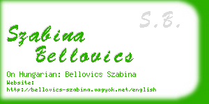 szabina bellovics business card